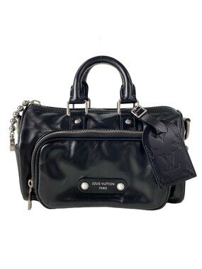 Louis Vuitton Handbag Collection Keepall Cargo Bandouliere 25 Black Leather